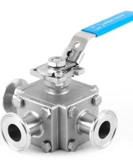 Hygienic Encapsulated Sanitary Tri-Clamp 3-Way Ball Valve
